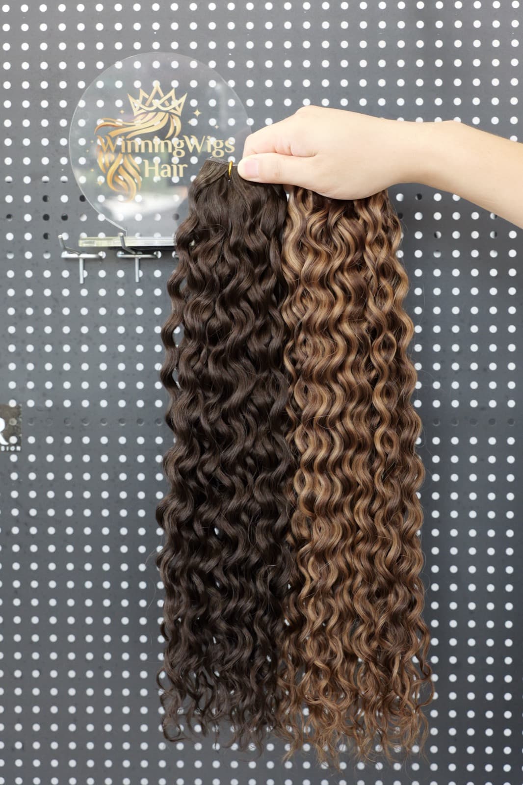 Curly human hair extension bundle colors