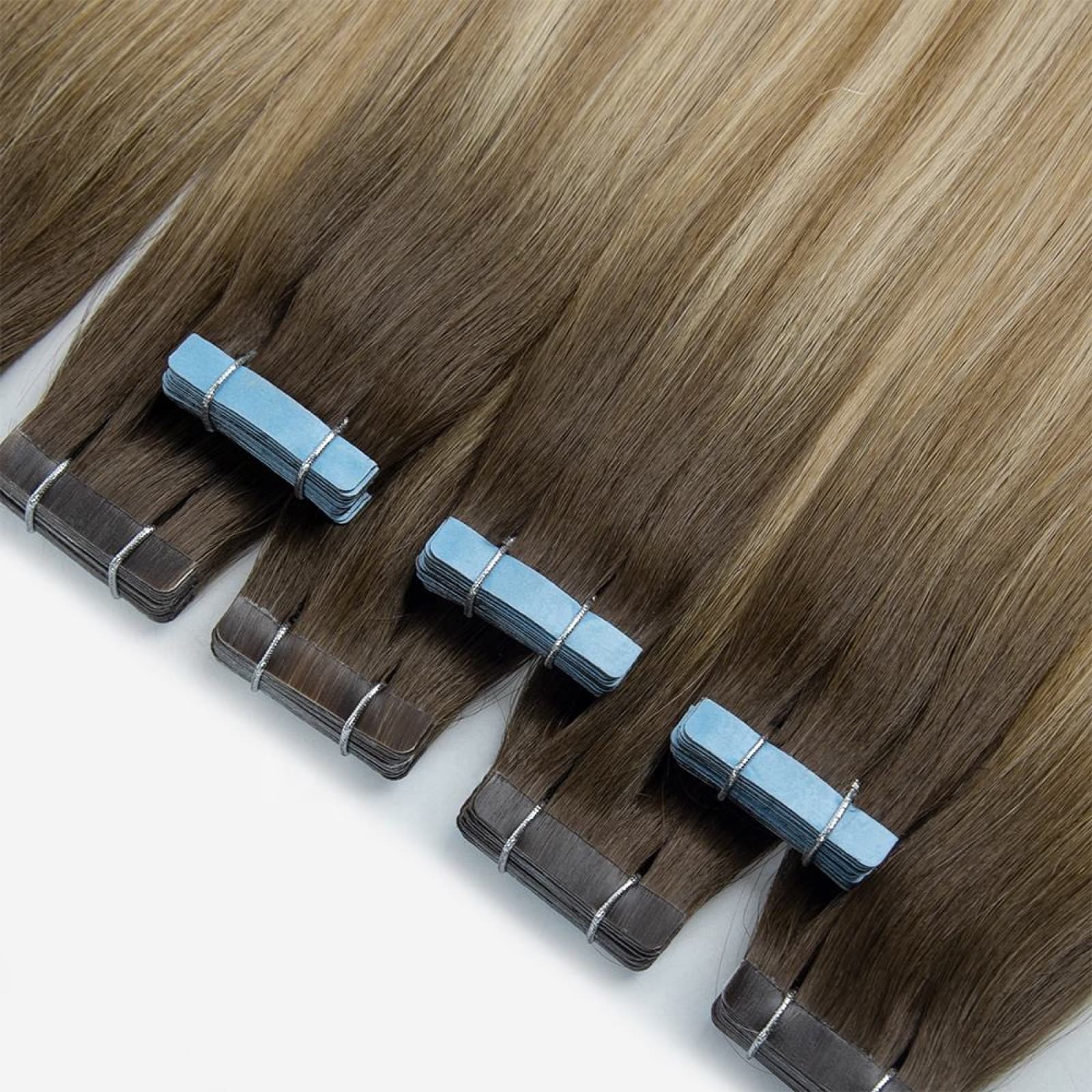 Regular Tape-In human hair extension adhesive tab construction detail
