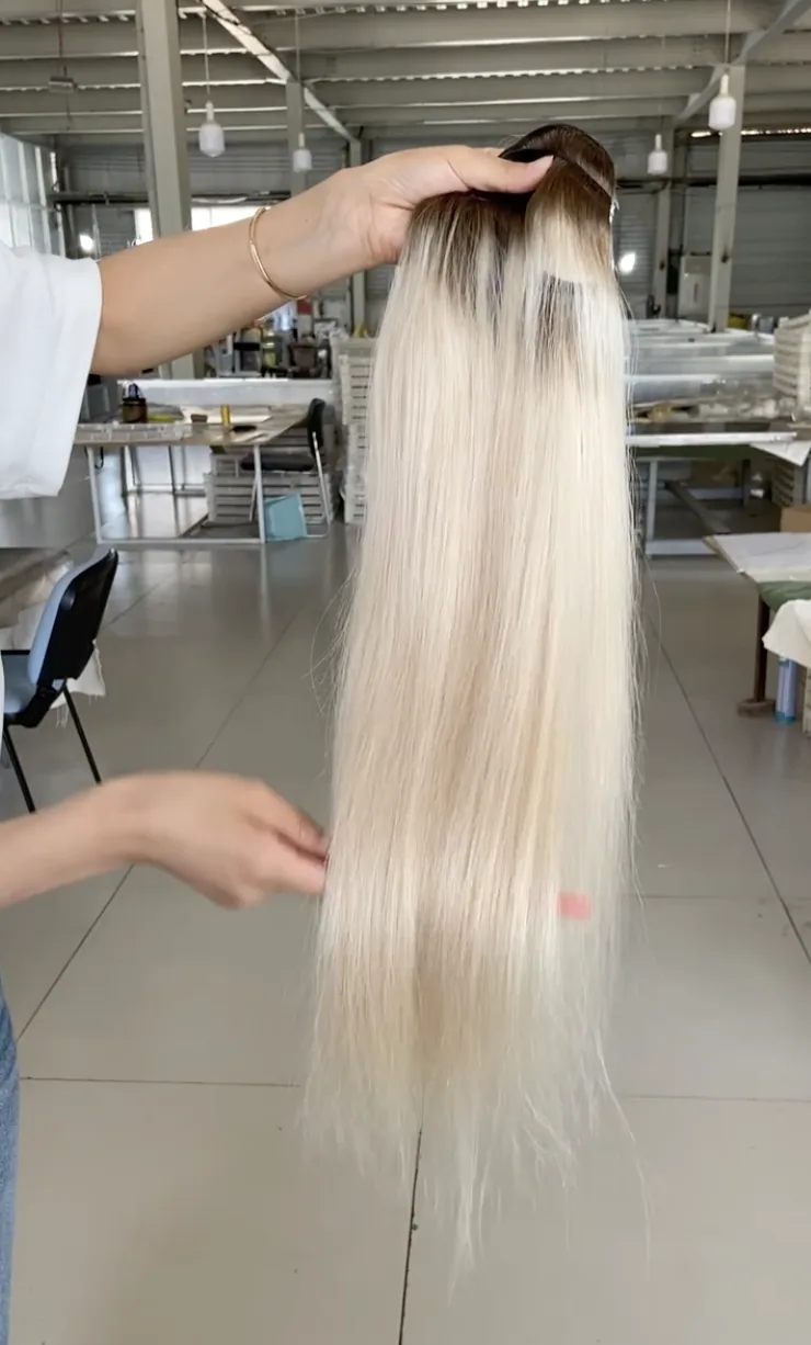 Recorded human hair sample shown after five washes in the WinningWigs workshop